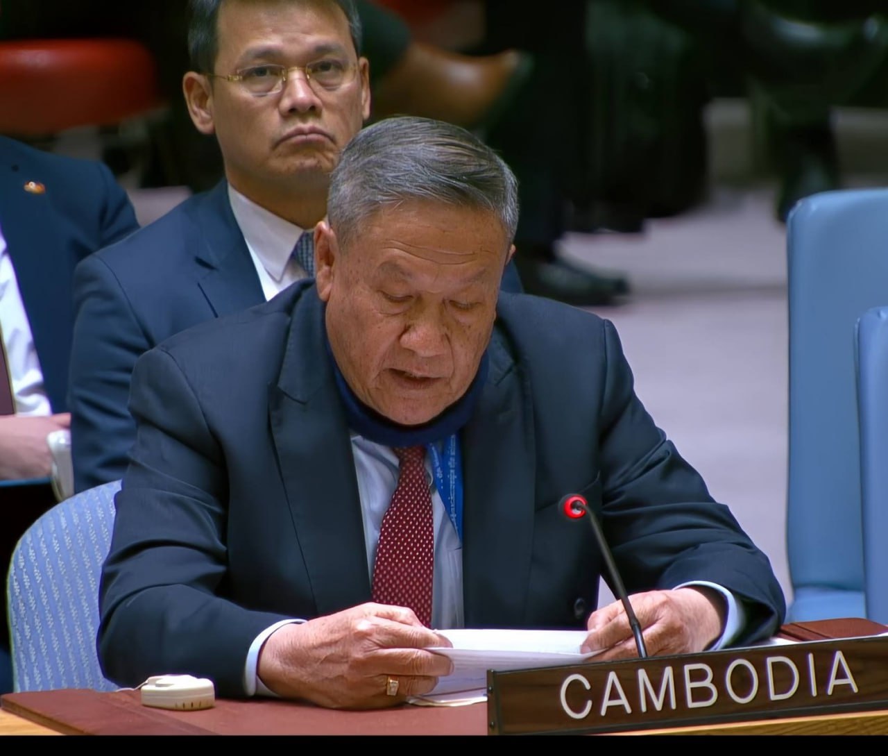 តំណាងអចិន្ត្រៃយ៍កម្ពុជាប្រចាំអង្គការសហប្រជាជាតិ៖ សកម្មភាពទន្ទ្រានចូលកាន់កាប់ទឹកដី និងបំផ្លិចបំផ្លាញបេតិកភណ្ឌវប្បធម៌ គឺជាការរំលោភបំពានយ៉ាងធ្ងន់ធ្ងរលើច្បាប់មនុស្សធម៌អន្តរជាតិ