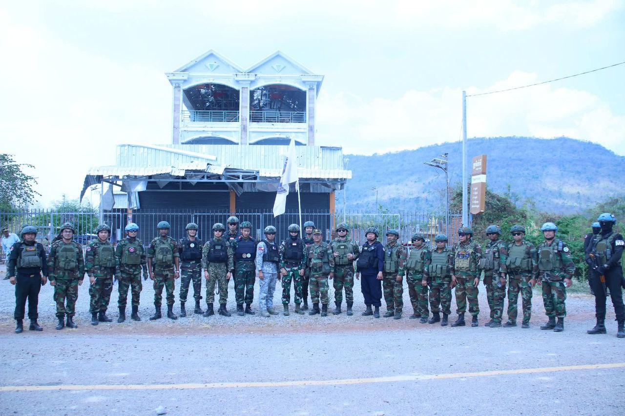 ក្រុមអ្នកសង្កេតការណ៍អាស៊ាន(AOT)បន្តចុះសង្កេតការណ៍ ផ្ទៀងផ្ទាត់និងរាយការណ៍អំពីស្ថានភាពព្រំដែននៅភូមិសាស្រ្តតំបន់អានសេះ