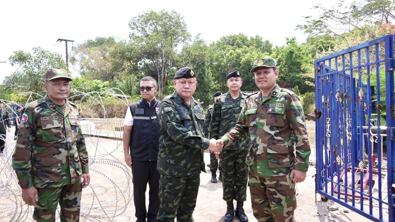 យោធភូមិភាគទី៤ ភាគីកម្ពុជា និងកងទ័ពភូមិភាគទី២ ភាគីថៃ ជួបប្រជុំក្រៅផ្លូវការរបស់ក្រុមលេខាធិការដ្ឋាននៃគណៈកម្មាធិការព្រំដែនថ្នាក់យោធភូមិភាគកម្ពុជា-ថៃ (RBC) នៅច្រកអន្តរជាតិជាំ-សាង៊ាំ